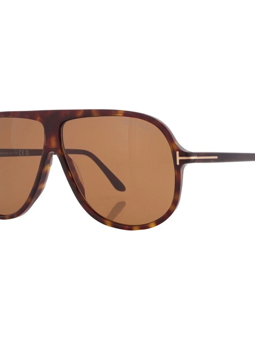 Tom Ford Spencer Tortoiseshell Frame Sunglasses with Brown Lenses